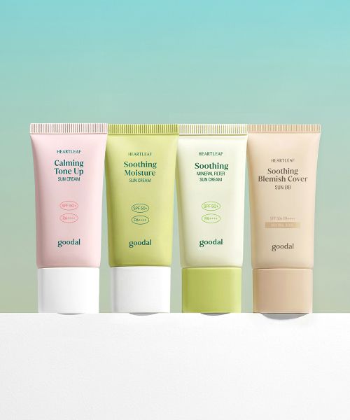 goodal [SET] Eosongcho sunscreen (moisturizing/tone-up/green tone-up/mineral sunscreen) 50ml + cover