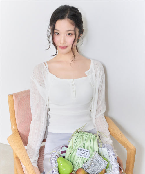 MIXXO MIXXO T-Shirt Button-up Sleeveless (C)
