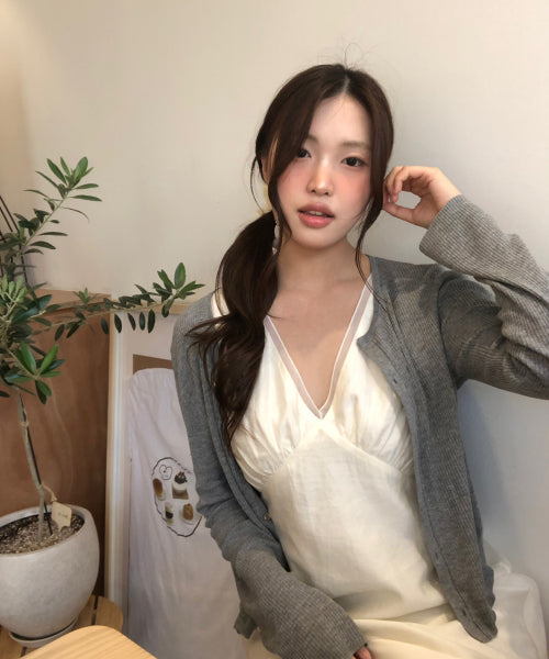 MIXXO MIXXO Cardigan Ribbed See-Through (Size C)