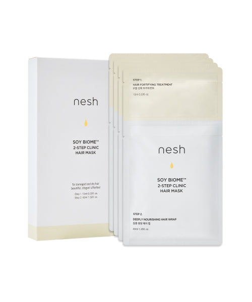 NESH [3-piece set] Soy Biome Shampoo 480ml & Treatment 250ml & Hair Mask 50ml x 4 sheets