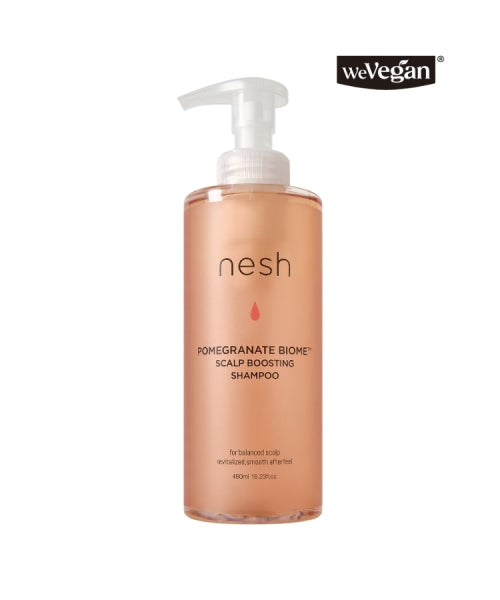 NESH [2-piece set] Pomegranate Biome Scalp Boosting Shampoo 480ml & Glow Oil Serum 80ml