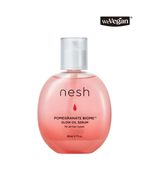 NESH [2-piece set] Pomegranate Biome Scalp Boosting Shampoo 480ml & Glow Oil Serum 80ml