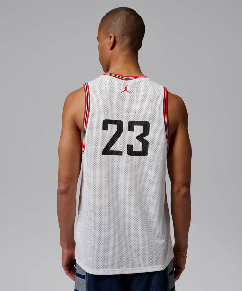 NIKE Nike Jordan Mesh Jersey M - White: Gym Red