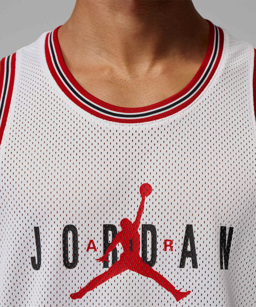 NIKE Nike Jordan Mesh Jersey M - White: Gym Red