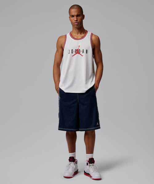 NIKE Nike Jordan Mesh Jersey M - White: Gym Red