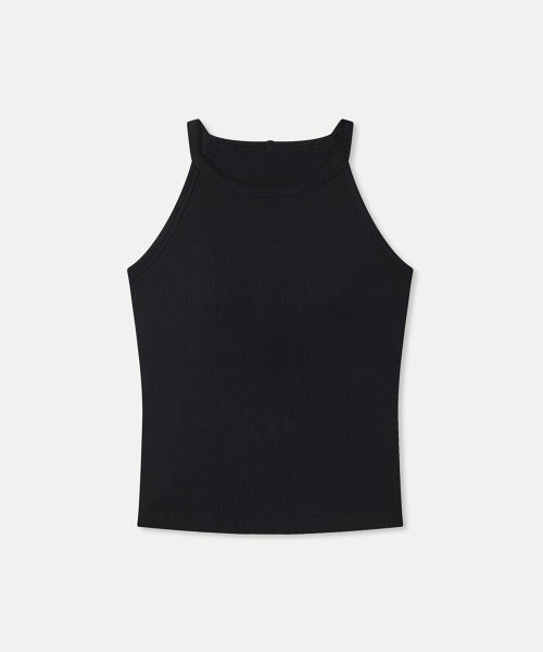 MIXXO MIXXO Halter Neck Sleeveless T-Shirt (Cream, Size S)