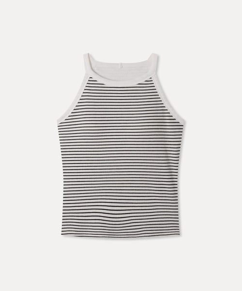 MIXXO MIXXO Halter Neck Sleeveless T-Shirt (Cream, Size S)