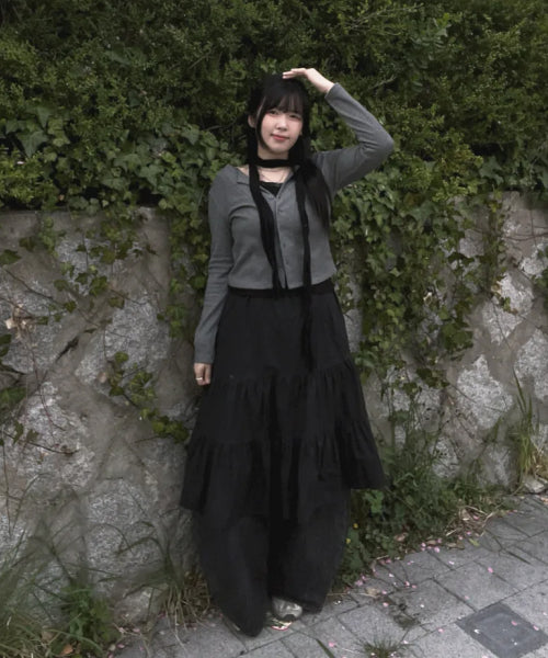 MIXXO MIXXO T-Shirt Button Ribbed Cardigan