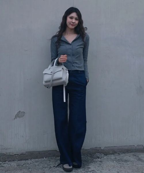 MIXXO MIXXO T-Shirt Button Ribbed Cardigan