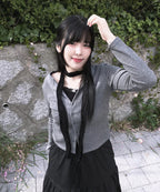 MIXXO MIXXO T-Shirt Button Ribbed Cardigan
