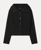 MIXXO MIXXO Cardigan Collar Semi-Crop