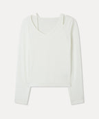 MIXXO MIXXO T-Shirt Layered Ribbed Long Sleeve