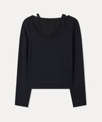 MIXXO MIXXO T-Shirt Layered Ribbed Long Sleeve