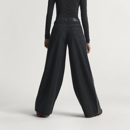 ADIDAS ADIDAS Firebird Denim Track Pants - Black