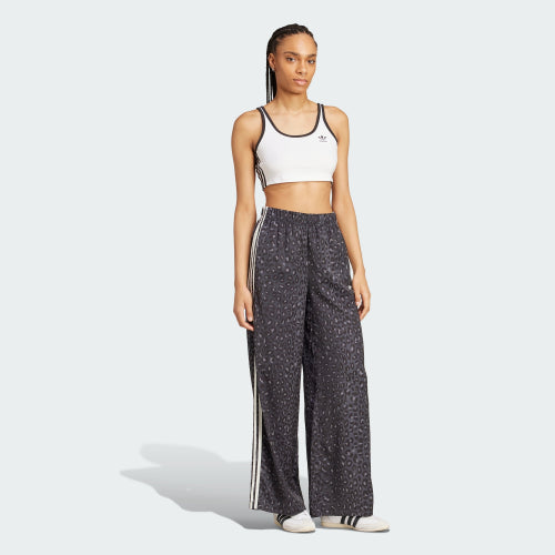 ADIDAS ADIDAS Wide Leg Satin Pants - Leopard:Charcoal