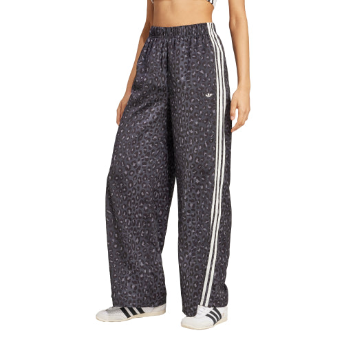 ADIDAS ADIDAS Wide Leg Satin Pants - Leopard:Charcoal