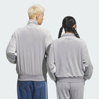 ADIDAS ADIDAS Firebird Velor Track Top - Gray