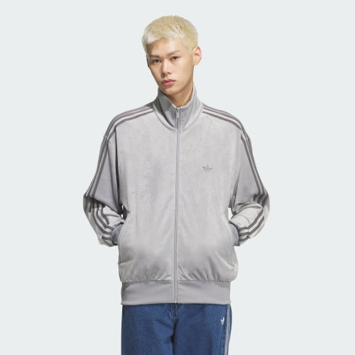 ADIDAS ADIDAS Firebird Velor Track Top - Gray