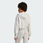 ADIDAS ADIDAS Essential French Terry Crop Zipper Hoodie - Gray