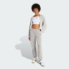 ADIDAS ADIDAS Essential French Terry Crop Zipper Hoodie - Gray