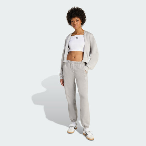 ADIDAS ADIDAS Essential French Terry Crop Zipper Hoodie - Gray