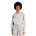 ADIDAS ADIDAS Essential French Terry Crop Zipper Hoodie - Gray