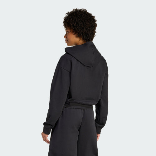 ADIDAS ADIDAS Essential French Terry Crop Zipper Hoodie - Black