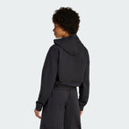ADIDAS ADIDAS Essential French Terry Crop Zipper Hoodie - Black