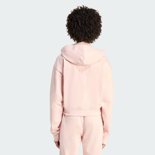 ADIDAS ADIDAS Essential French Terry Crop Zipper Hoodie - Size