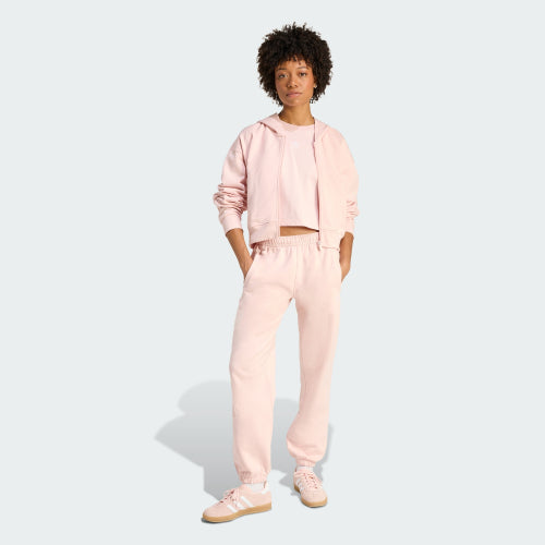 ADIDAS ADIDAS Essential French Terry Crop Zipper Hoodie - Size
