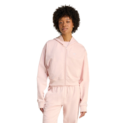 ADIDAS ADIDAS Essential French Terry Crop Zipper Hoodie - Size