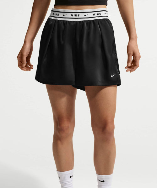 NIKE NIKE Sportswear Loose Fit Mid-Rise Satin Shorts - Black