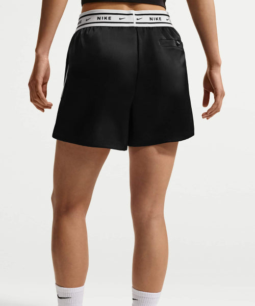 NIKE NIKE Sportswear Loose Fit Mid-Rise Satin Shorts - Black