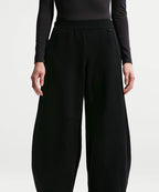 NIKE NIKE Pants High Waist Wide Leg - Black: Dark Smoke Gray
