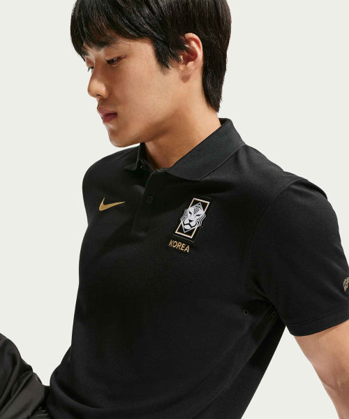 NIKE NIKE Dry Fit Soccer Polo M - Black:Club Gold