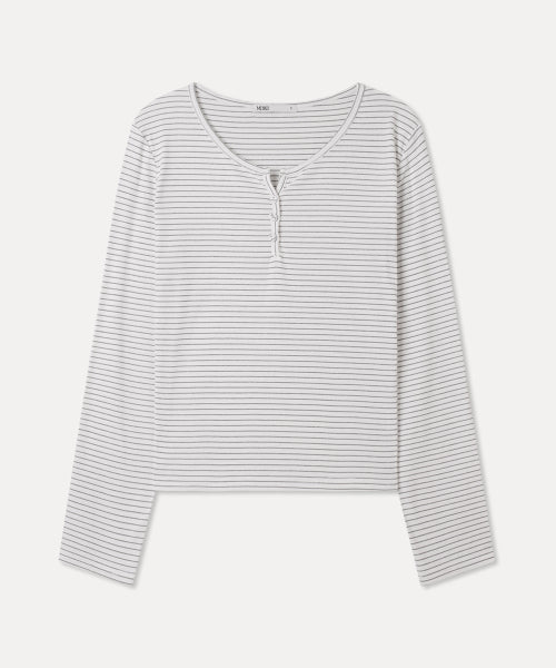 MIXXO MIXXO T-Shirt Button-up Striped