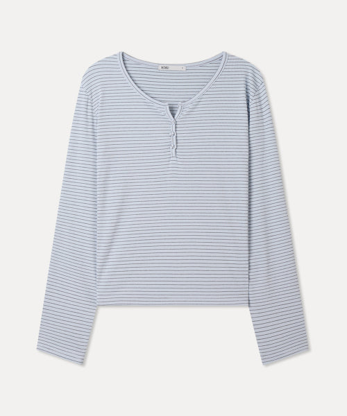 MIXXO MIXXO T-Shirt Button-up Striped