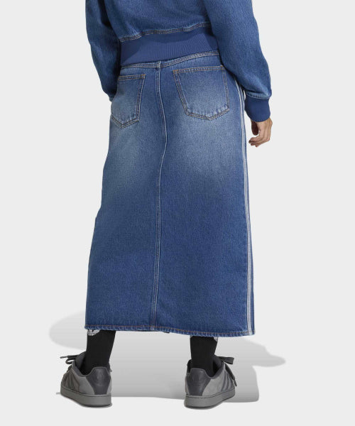 ADIDAS ADIDAS 3-Stripe Pencil Denim Skirt - Medium Vintage Denim