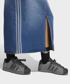 ADIDAS ADIDAS 3-Stripe Pencil Denim Skirt - Medium Vintage Denim