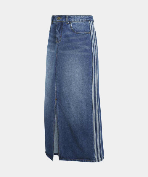 ADIDAS ADIDAS 3-Stripe Pencil Denim Skirt - Medium Vintage Denim