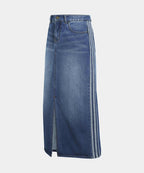 ADIDAS ADIDAS 3-Stripe Pencil Denim Skirt - Medium Vintage Denim