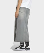 ADIDAS ADIDAS 3-Stripe Pencil Denim Skirt - Washed Gray Denim