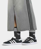 ADIDAS ADIDAS 3-Stripe Pencil Denim Skirt - Washed Gray Denim