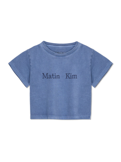 MATIN KIM MATIN KIM Pigment Logo Crop Top