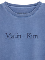 MATIN KIM MATIN KIM Pigment Logo Crop Top