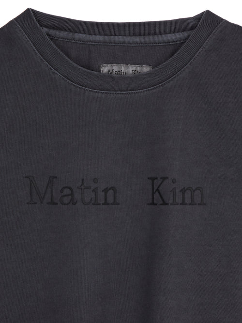 MATIN KIM MATIN KIM PIGMENT LOGO CROP TOP