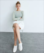 MIXXO MIXXO Knitwear Linen Long-Sleeved Top S