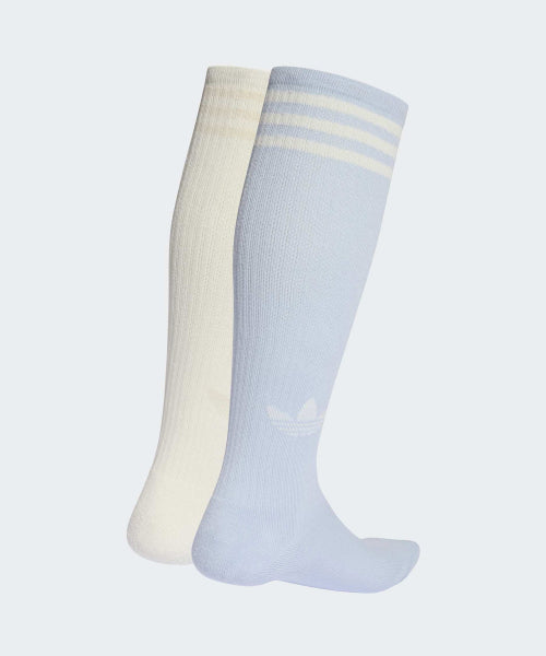 ADIDAS ADIDAS 3-Stripe Knee Socks 2P - White