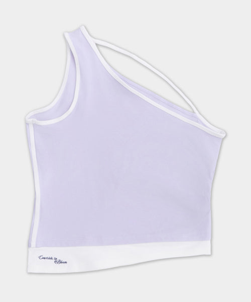 ADIDAS ADIDAS Tank One Shoulder Top - Lilac:White