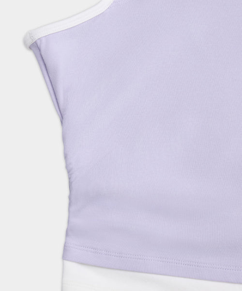ADIDAS ADIDAS Tank One Shoulder Top - Lilac:White